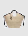 sac cabas en raphia grand format a anses rondes image 1
