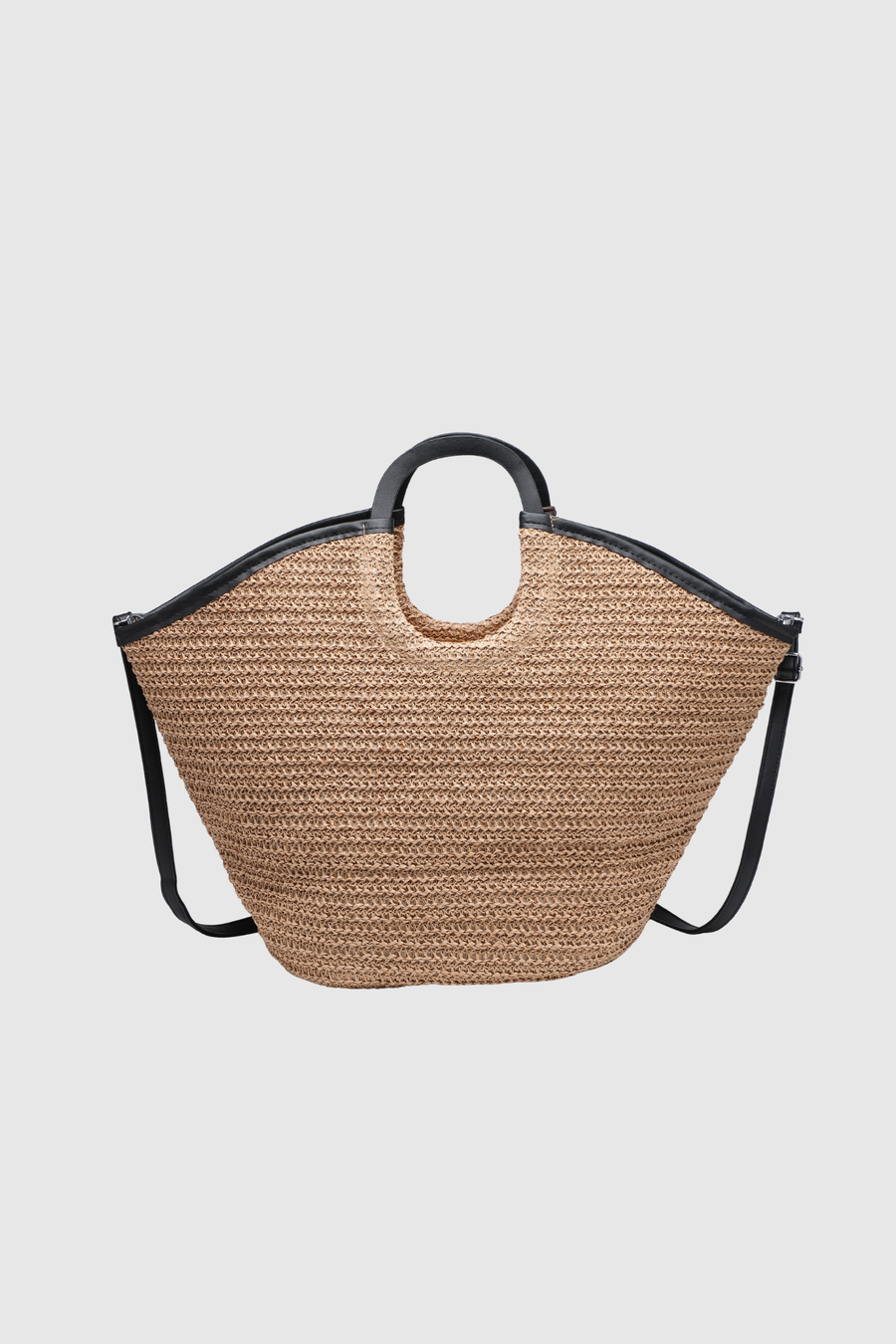 sac cabas en raphia grand format a anses rondes image 4
