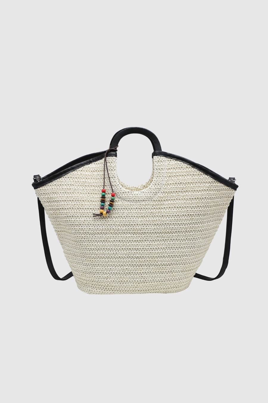 sac cabas en raphia grand format a anses rondes image 5