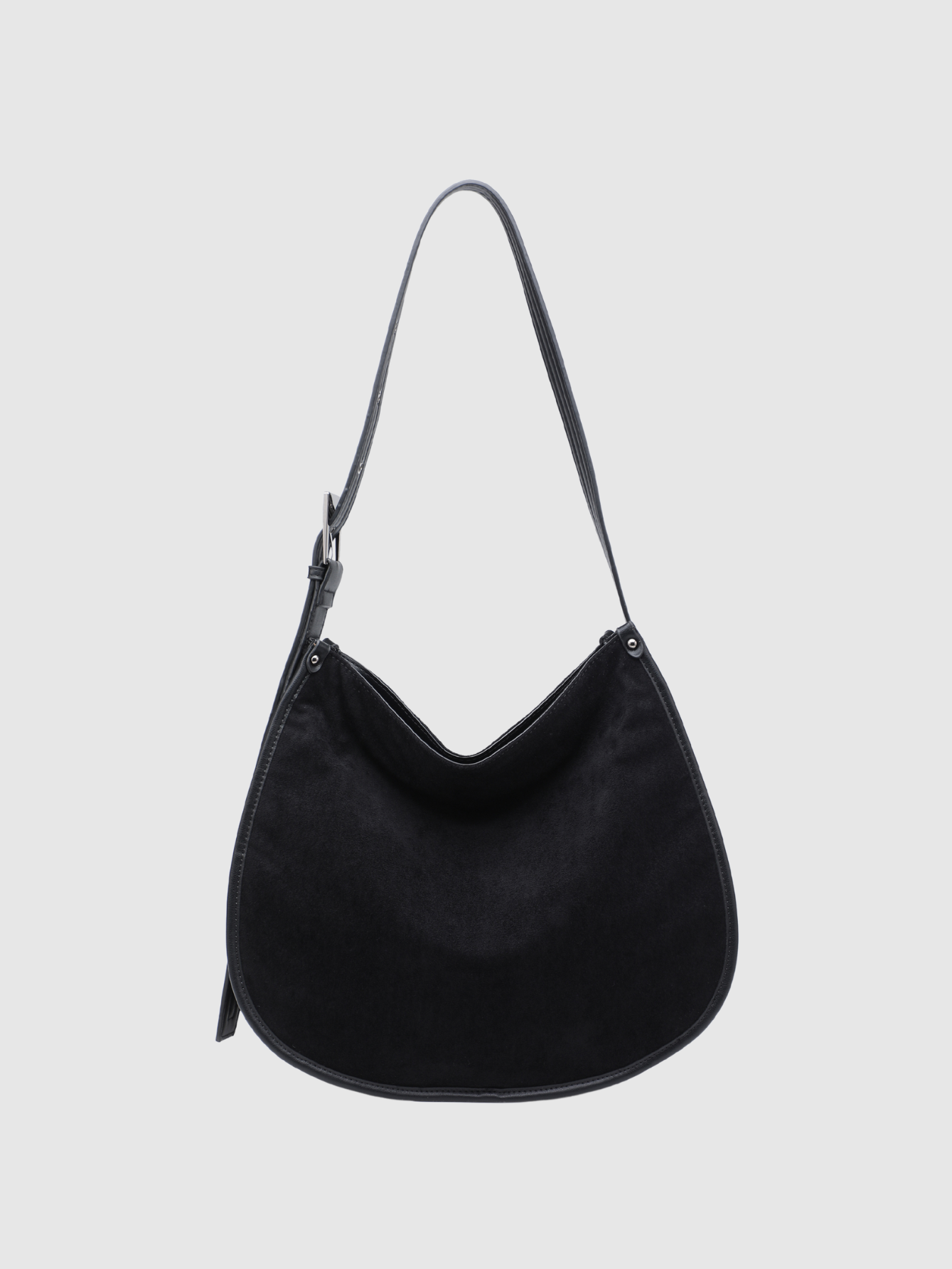Sac hobo aspect daim noir