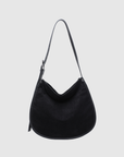 Sac hobo aspect daim noir