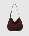 Sac hobo aspect daim chocolat