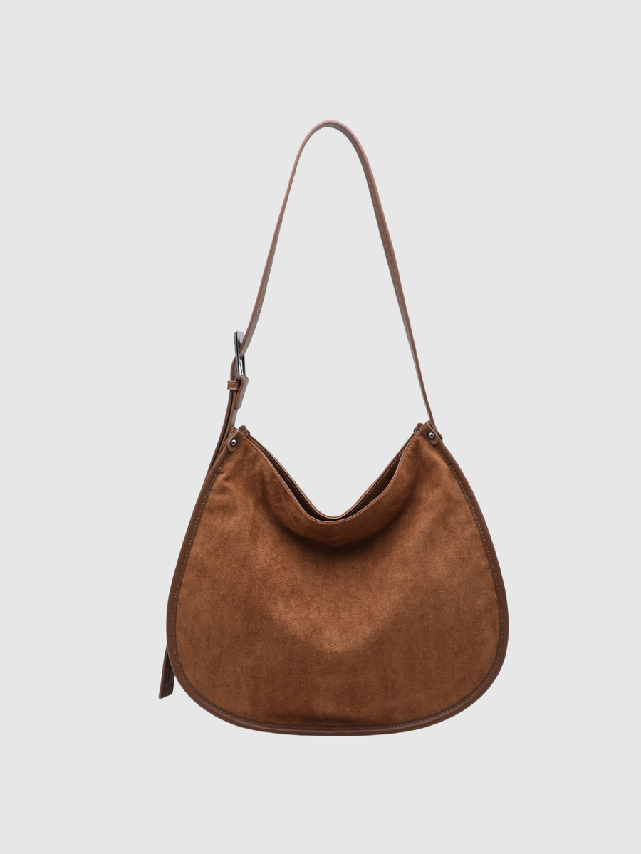 Sac hobo aspect daim camel