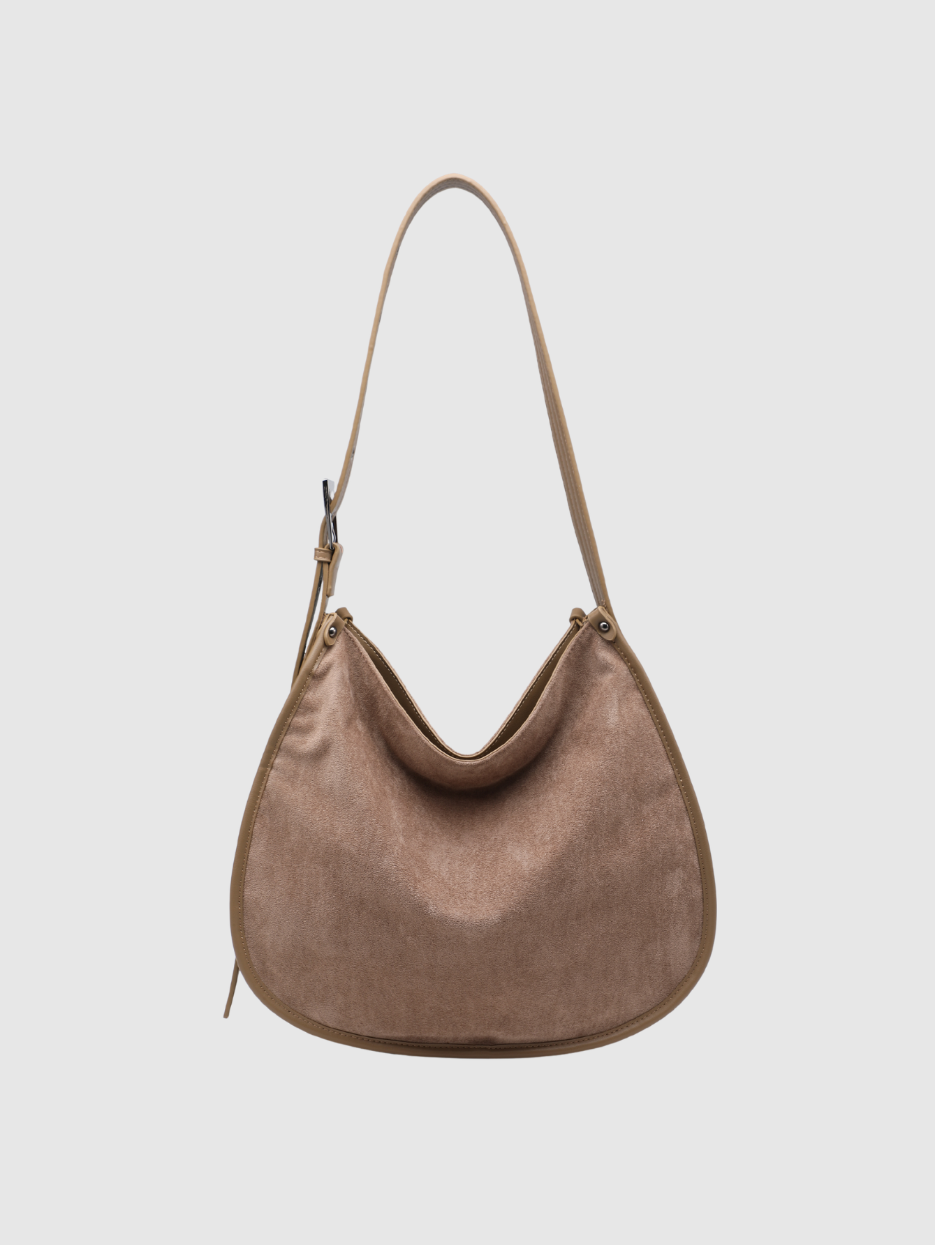Sac hobo aspect daim taupe