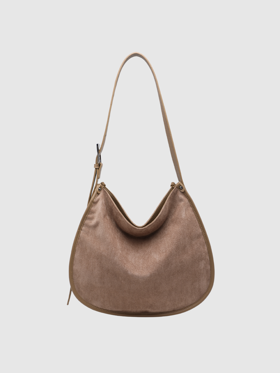 Sac hobo aspect daim taupe