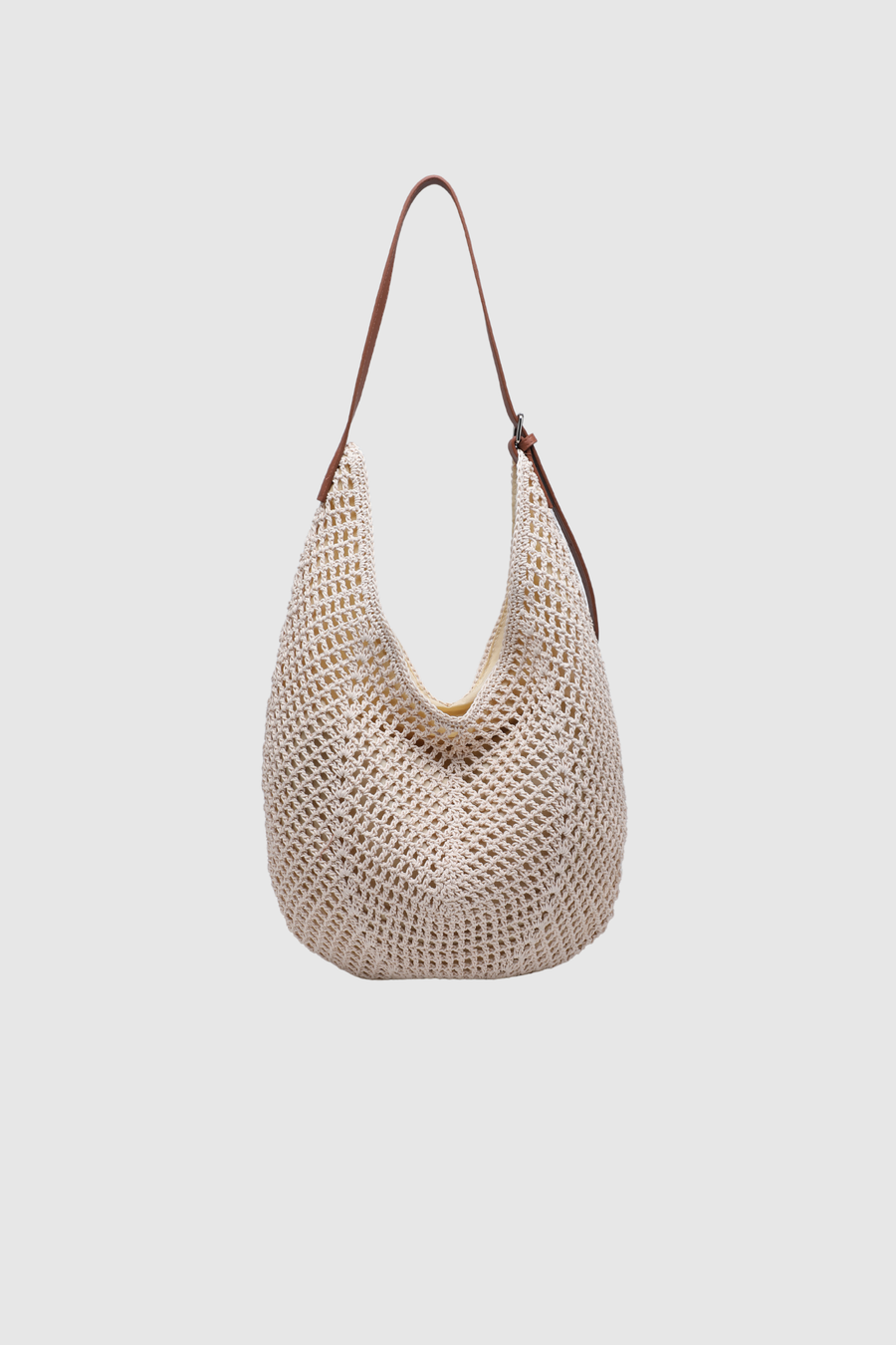 sac hobo en crochet ajoure image 1