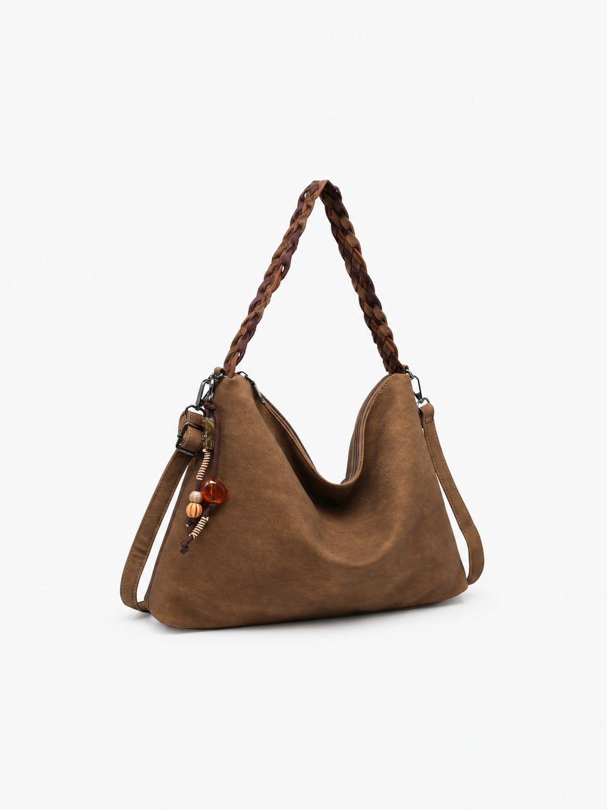 Sac hobo camel à anse tressée