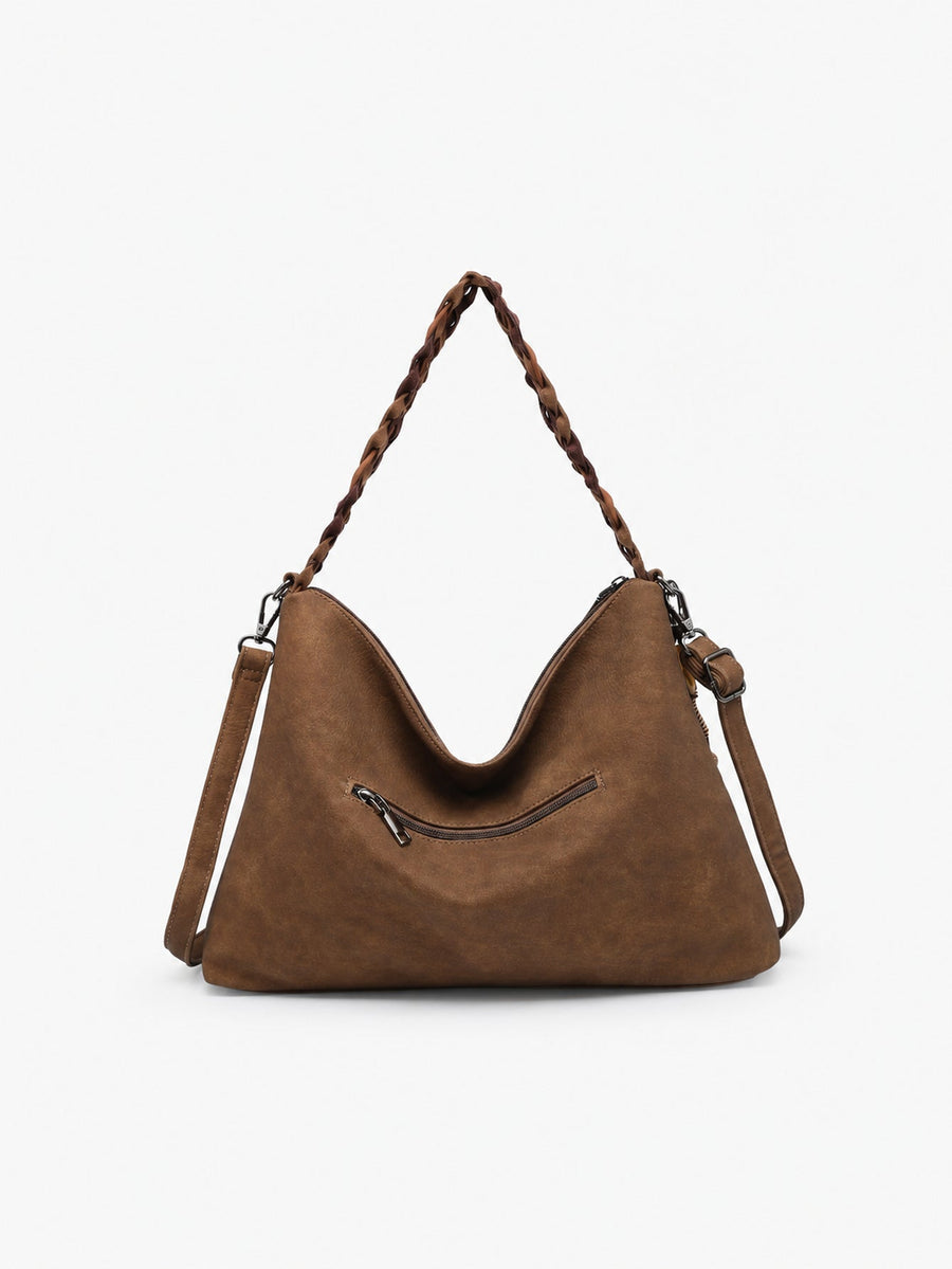 Sac hobo camel poche arrière zippée