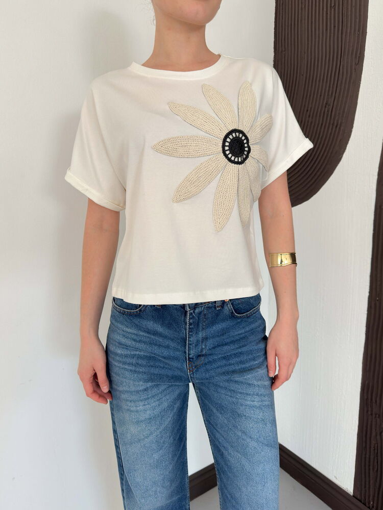 top13841 chemisier blanc decontracte a motif papillon image 4