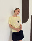 top13845 jaune decontracte mignon chemisier image 2