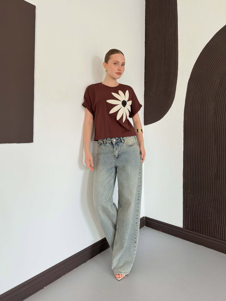 top13849 chemisier brun decontracte mignon streetwear image 3