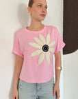 top13848 chemisier rose decontracte mignon avec motif papillon image 1
