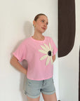 top13848 chemisier rose decontracte mignon avec motif papillon image 2