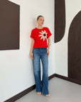 top13852 chemisier rouge decontracte mignon image 2