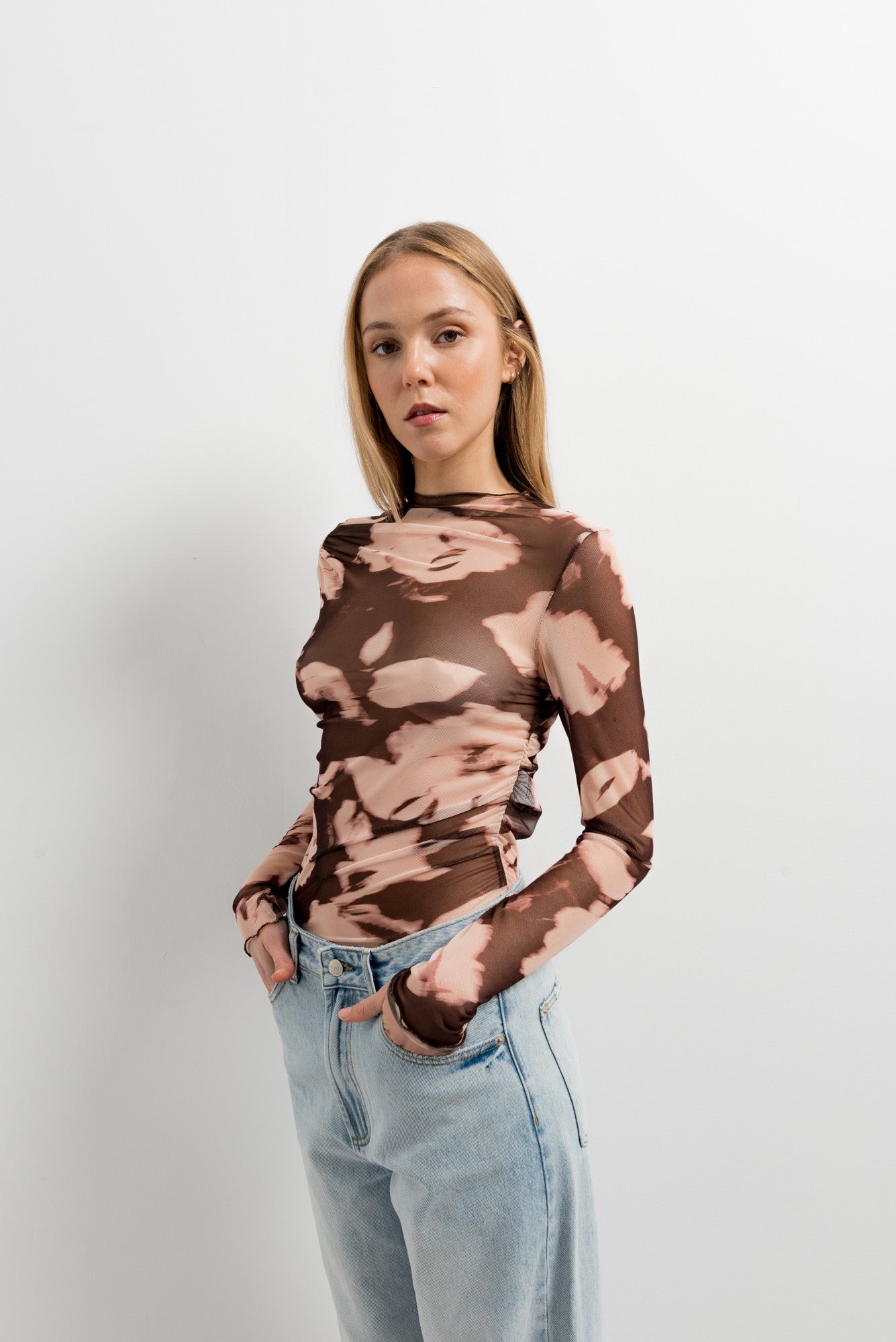 T-shirt en tulle imprimée Sapiato