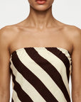 Détail encolure bandeau élastiquée