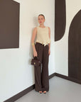 top13877 chemisier beige elegant vintage decontracte boho retro image 3