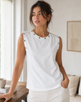top debardeur a illets en coton image 5