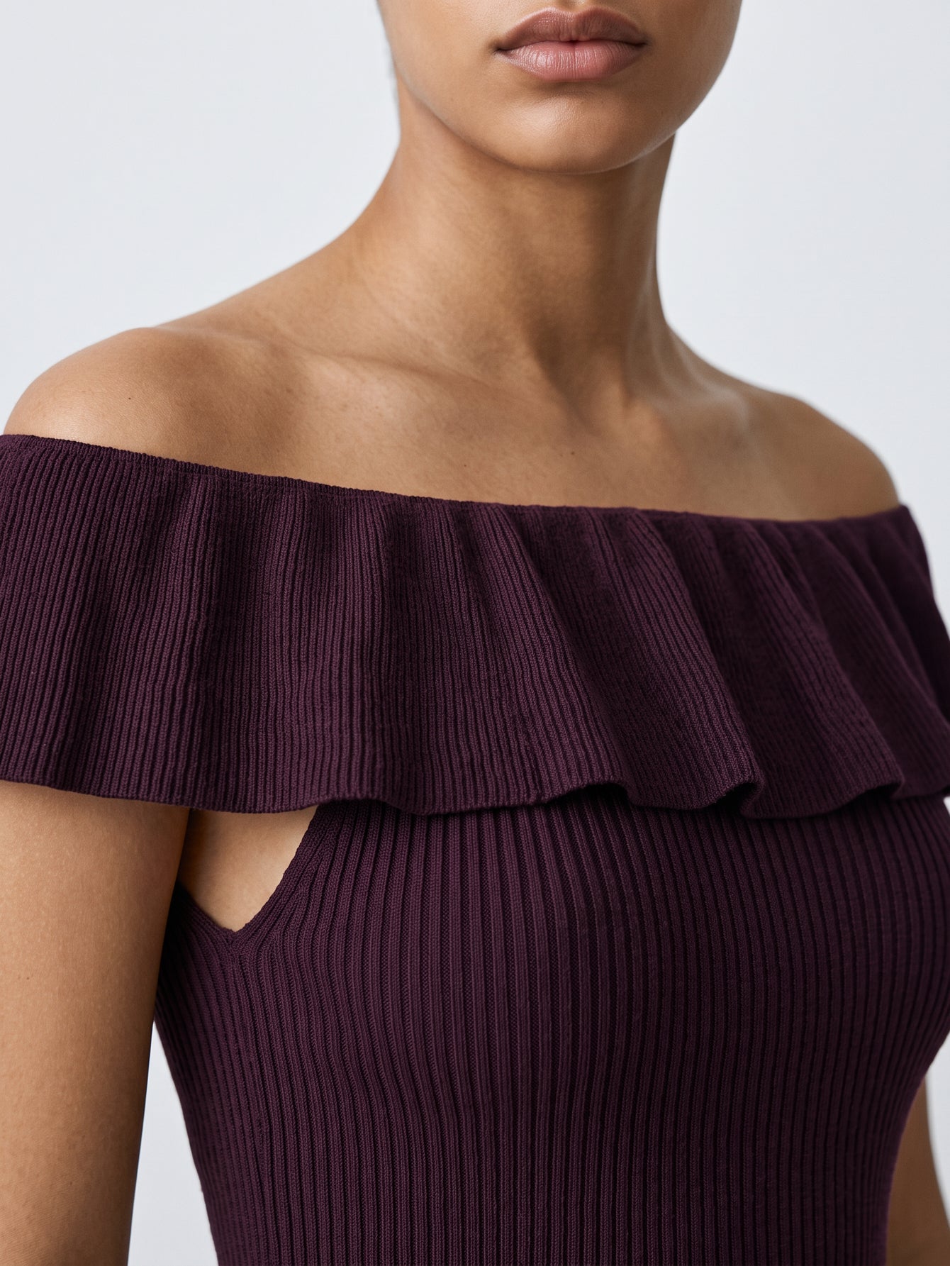 top en maille à épaules dénudées vue produit 16