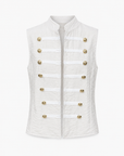 top gilet officier sans manches a boutons dores image 1