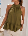 Détail nœud dos top olive