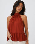 Top halter rouille vue de profil