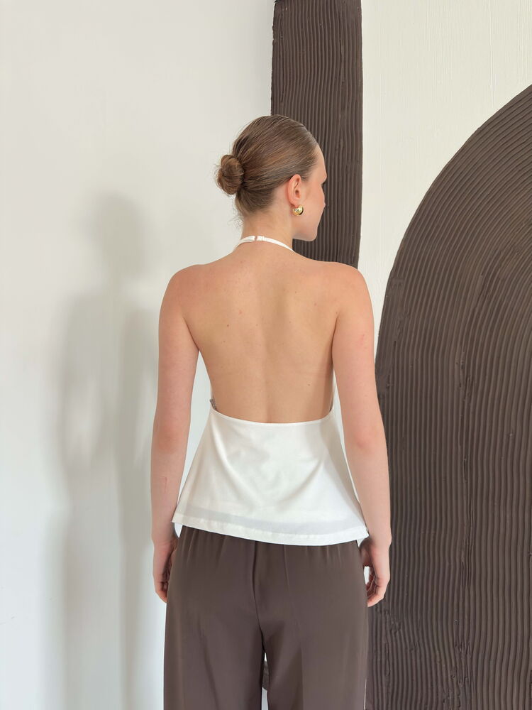 top13874 chemisier blanc paillete col licou image 5