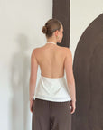 top13874 chemisier blanc paillete col licou image 5