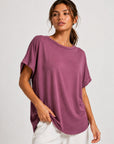 top oversize modal bordeaux assis