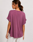 top oversize modal bordeaux face