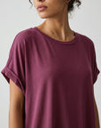 top oversize modal bordeaux dos