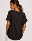 top oversize modal brun dos