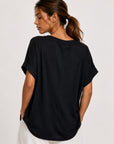 top oversize modal noir dos