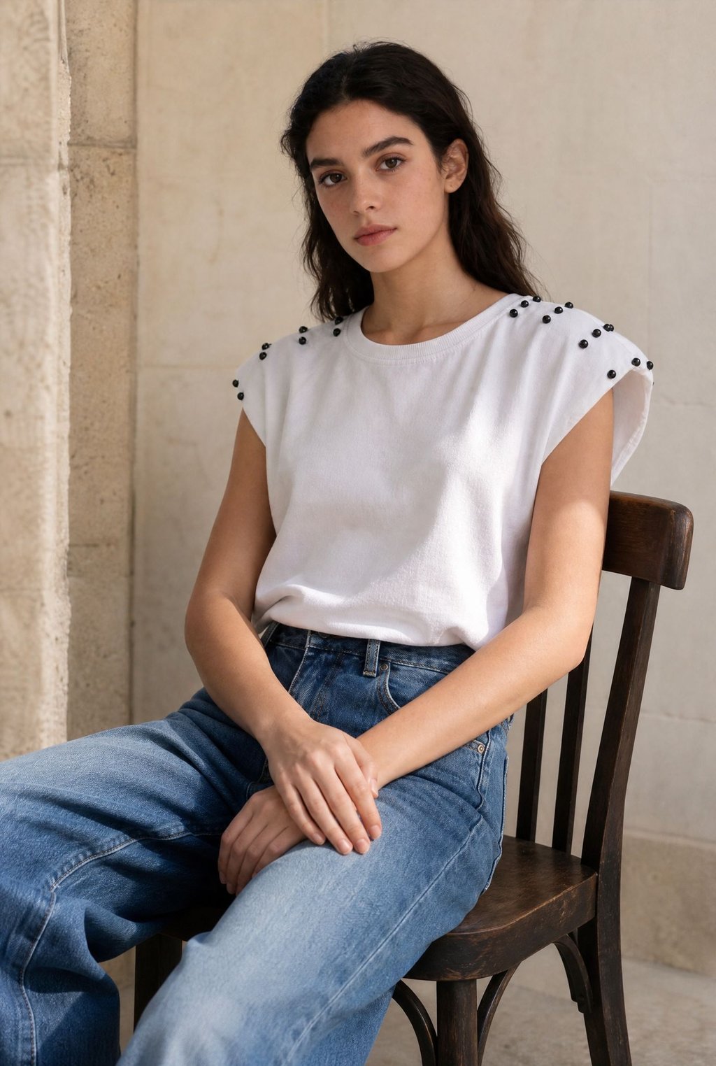 KDAPDT.02 top sans manches en coton epaules cloutees 07