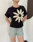 t shirt fleuri manches courtes image 3