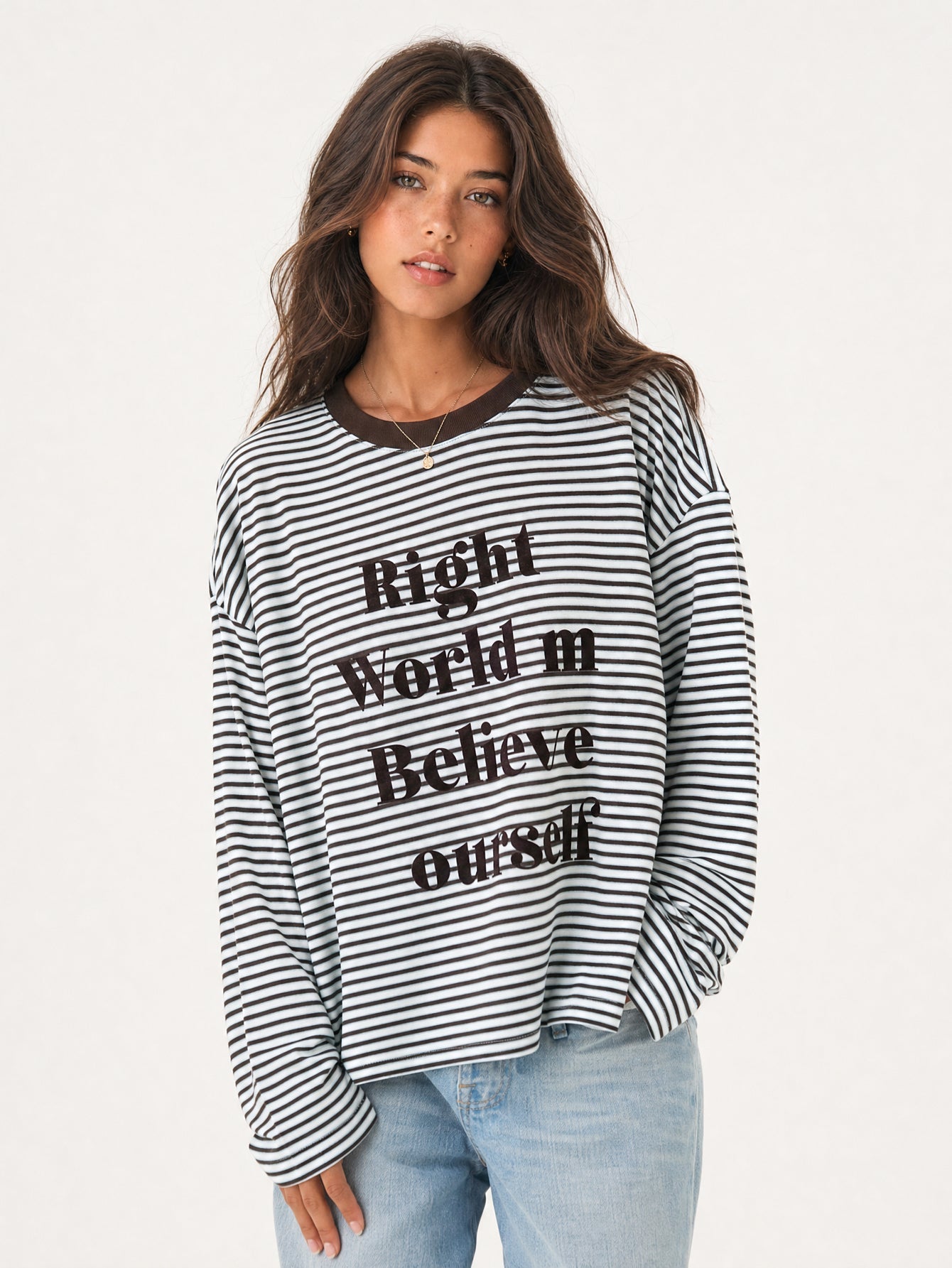 T‑shirt rayé avec mini‑jupe