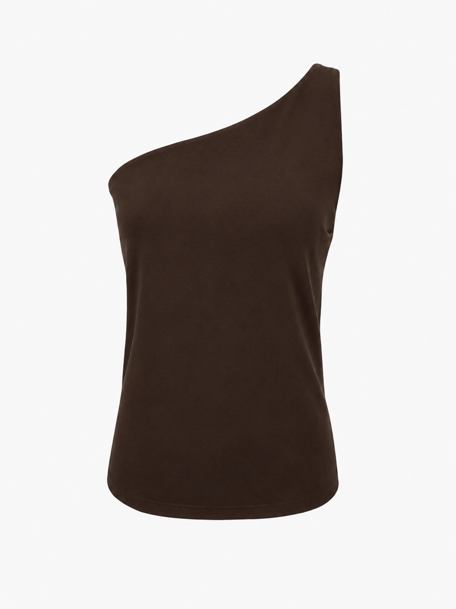 top asymetrique une epaule en coton image 1