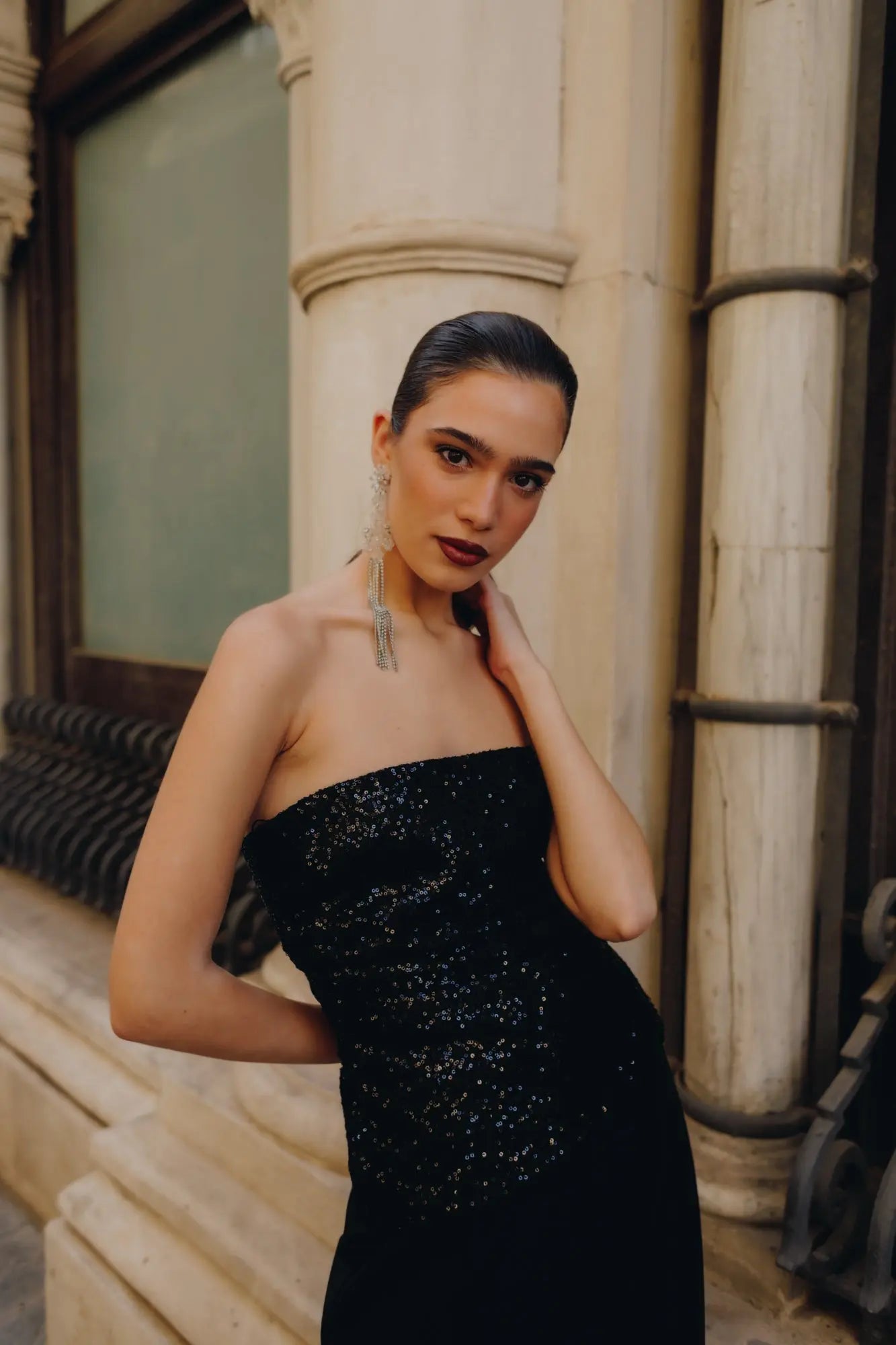 top bandeau femme noir minimaliste