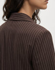 veste marron détail dos du col