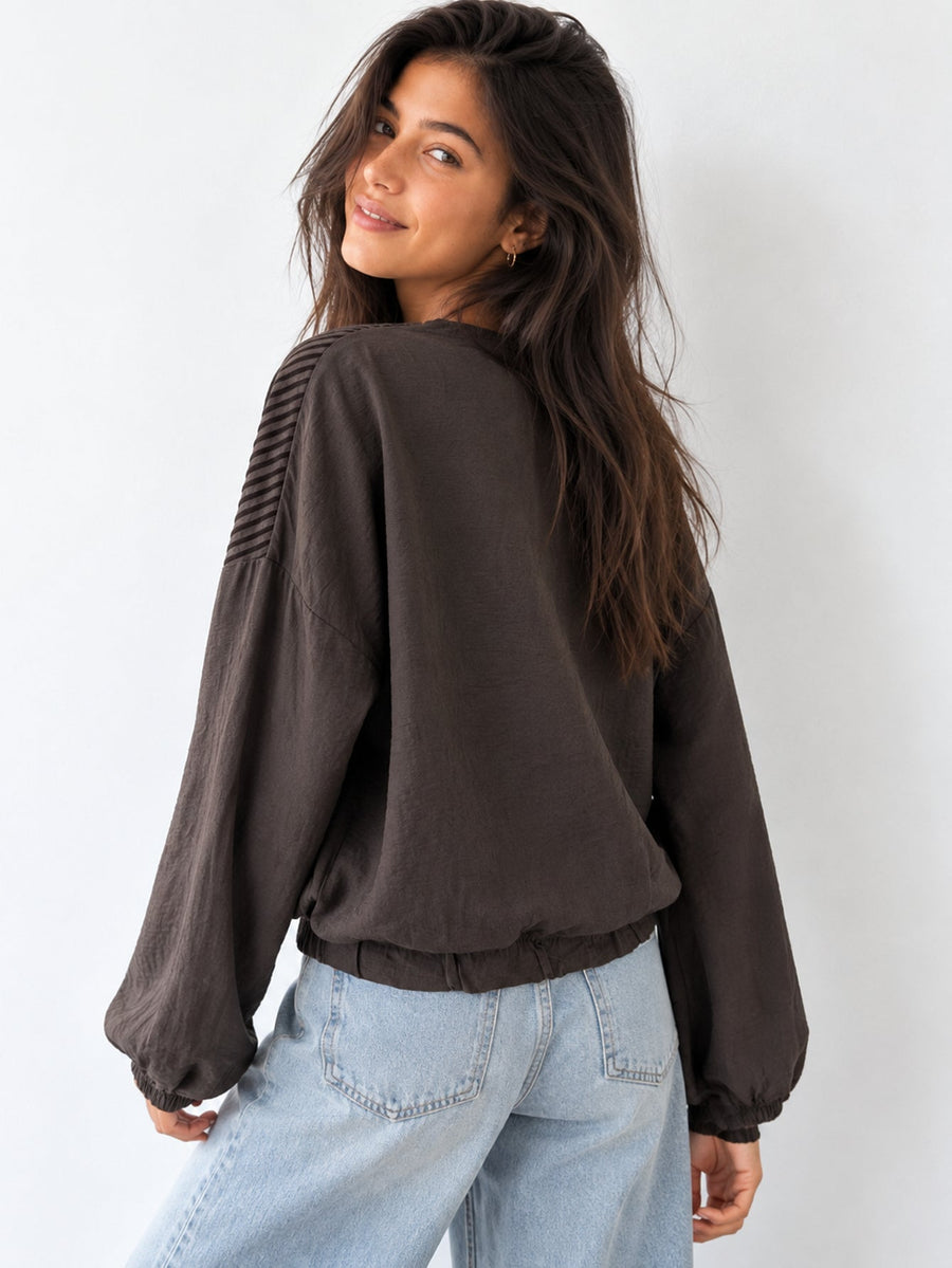 Dos du blouson marron