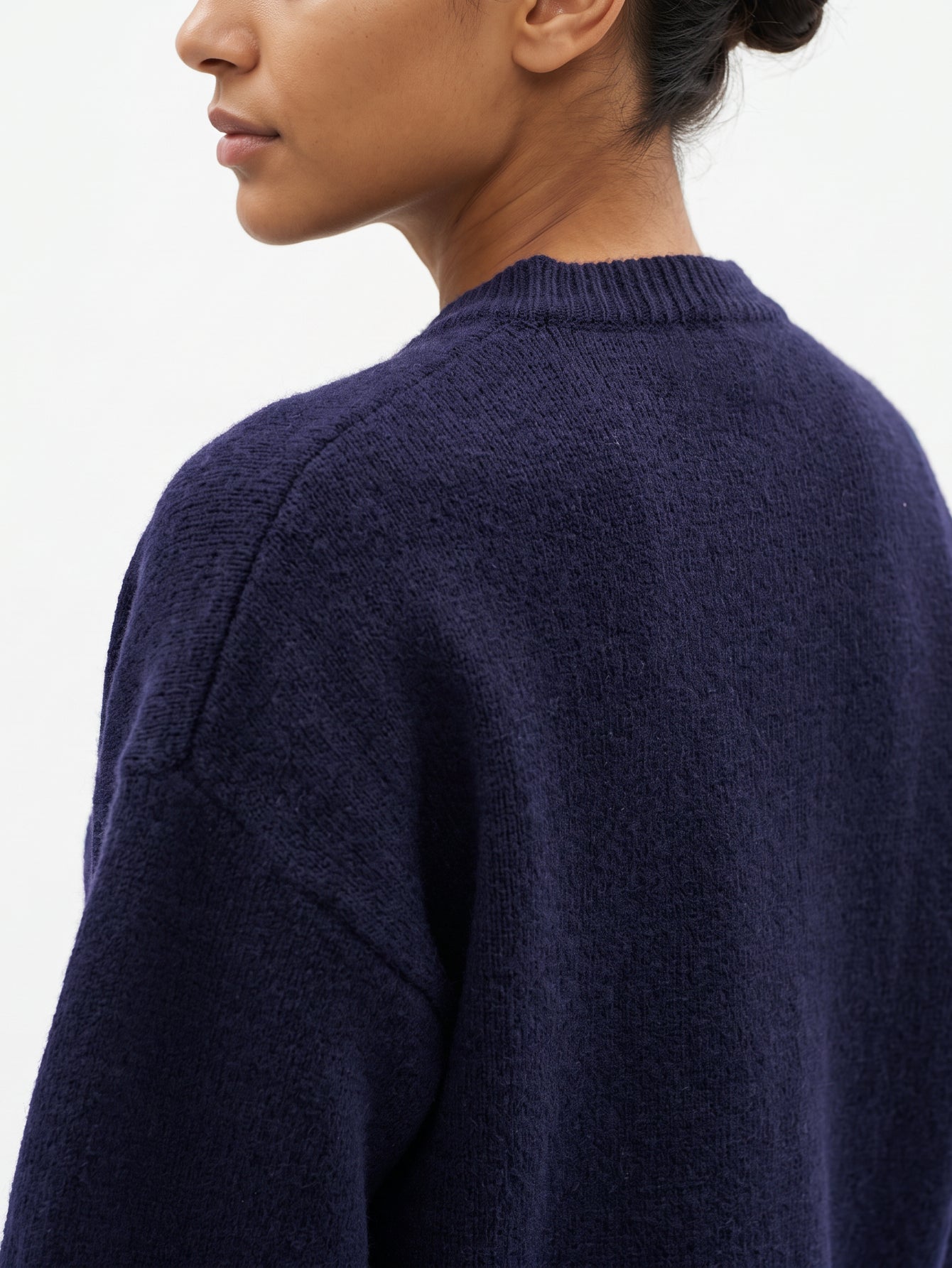Cardigan maille bleu nuit
