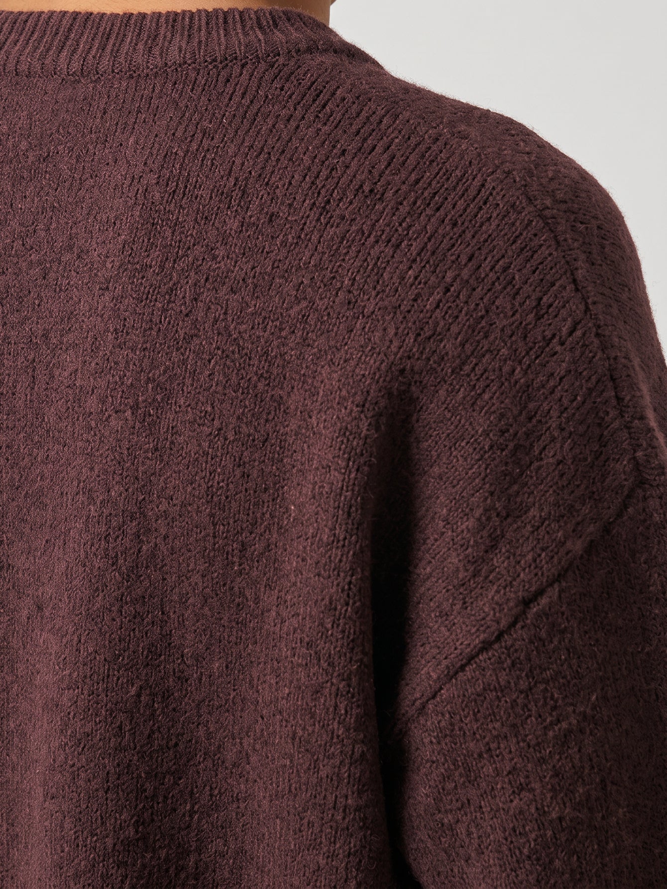 Cardigan épaules tombantes prune