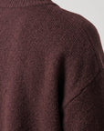 Cardigan épaules tombantes prune