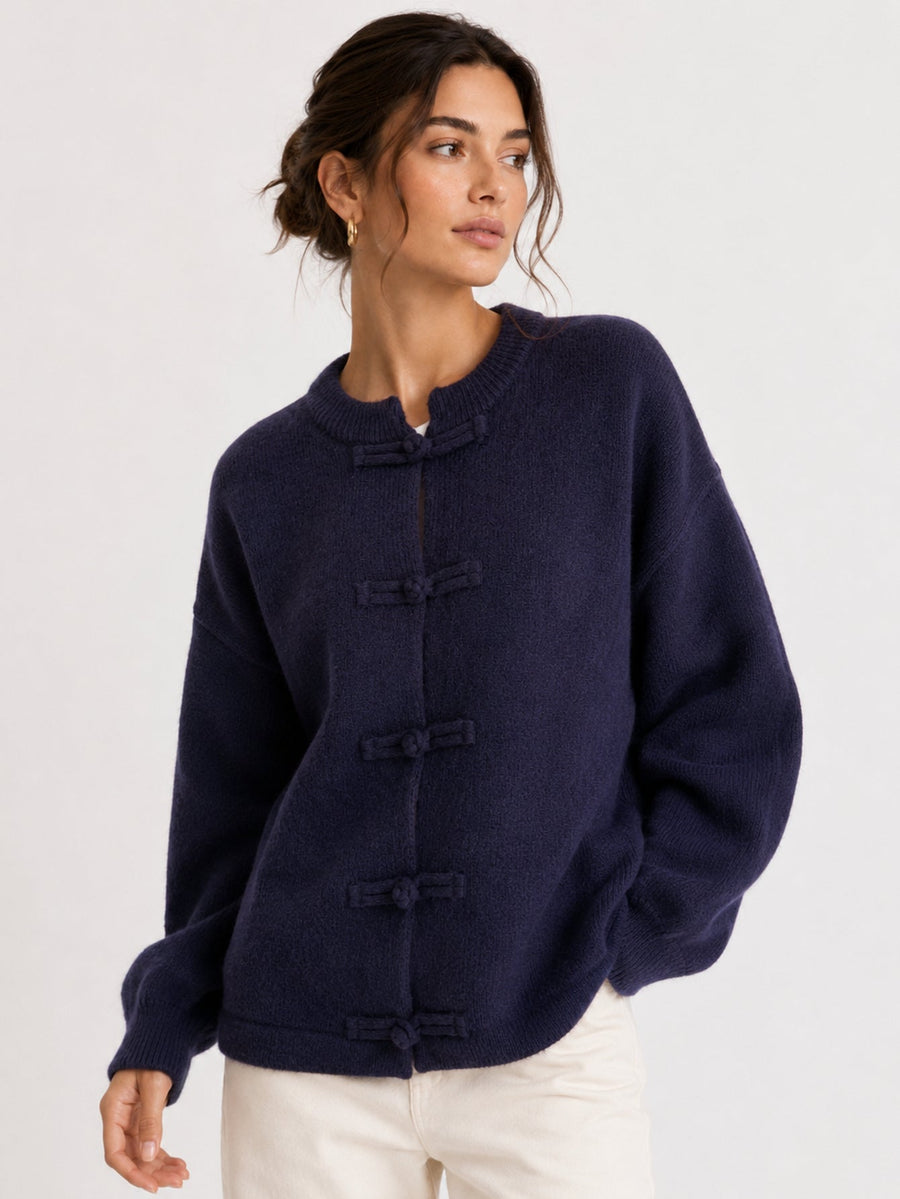 Cardigan oversize bleu nuit