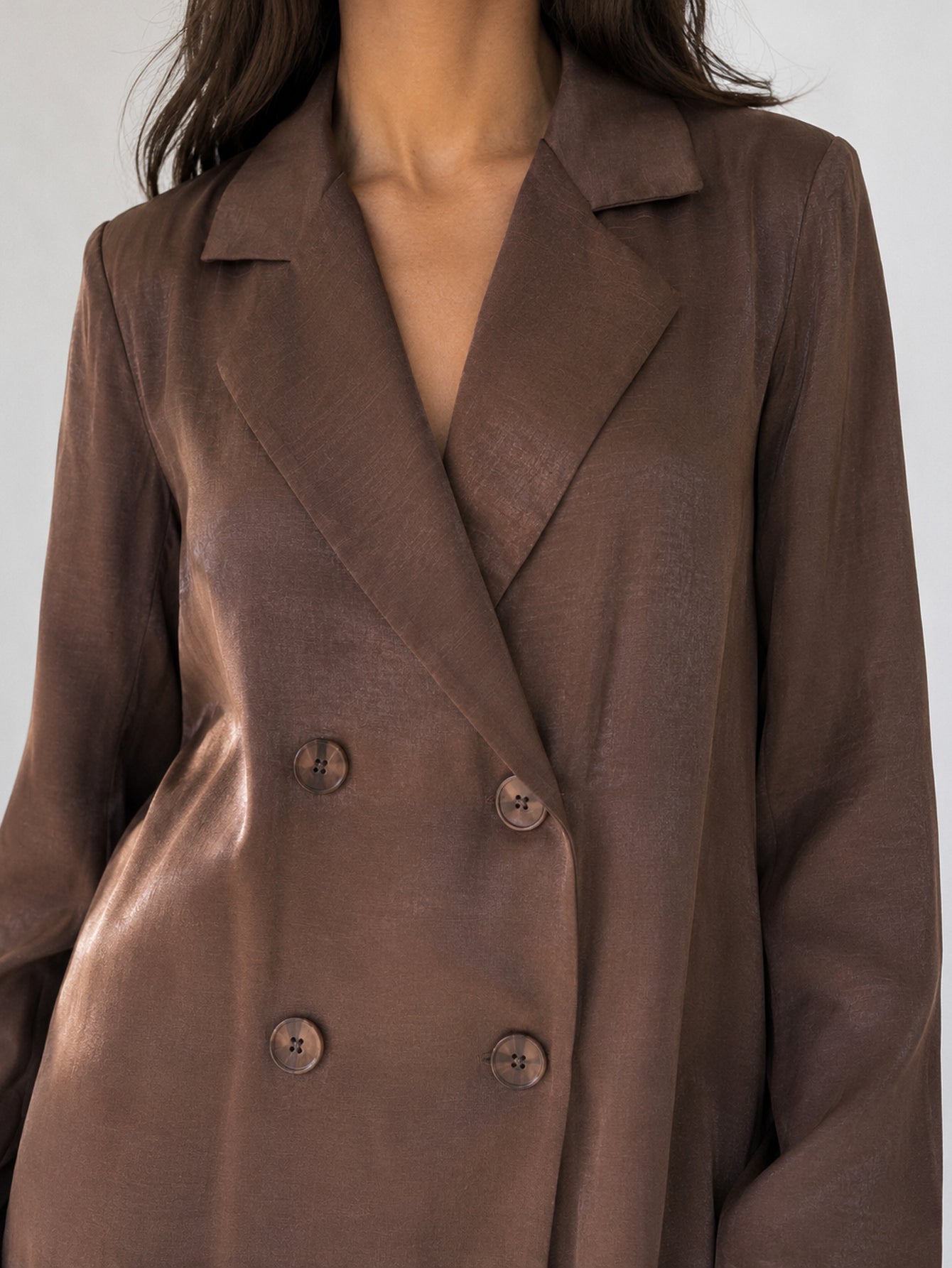 Veste marron détail des boutons