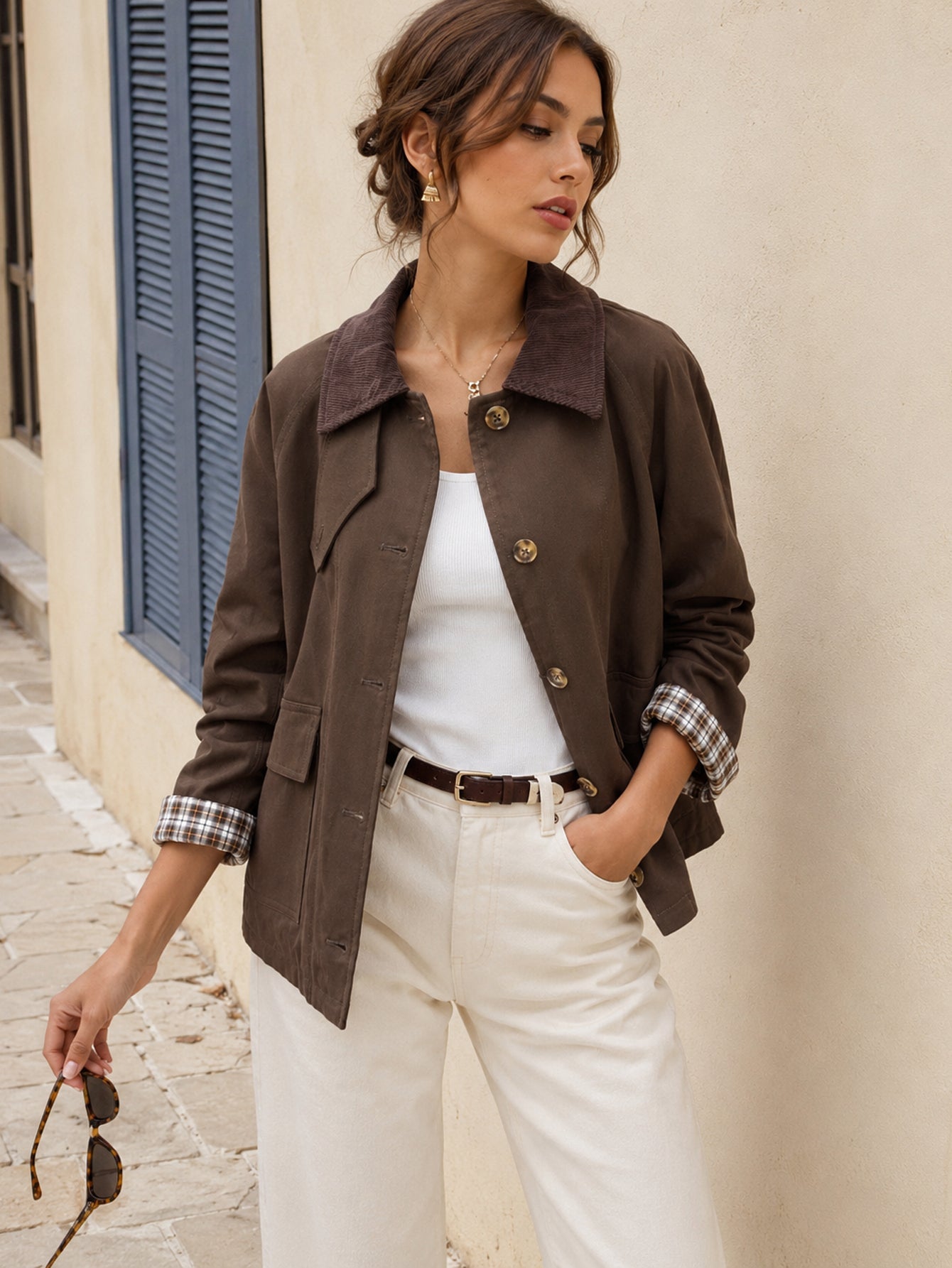 veste en coton pour femme vue 01
