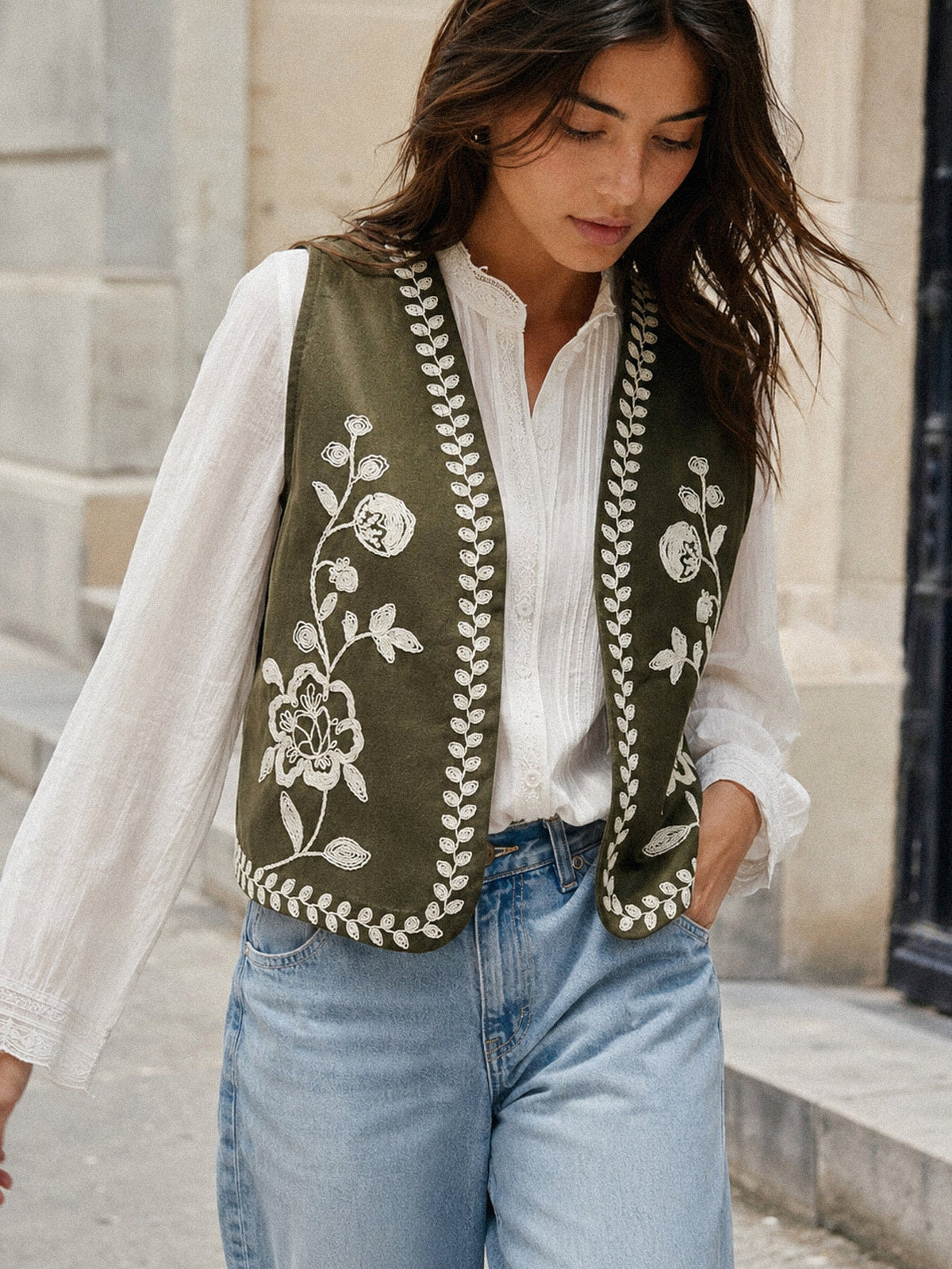 veste en coton pour femme vue 07