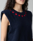 gilet sans manches bleu nuit dos