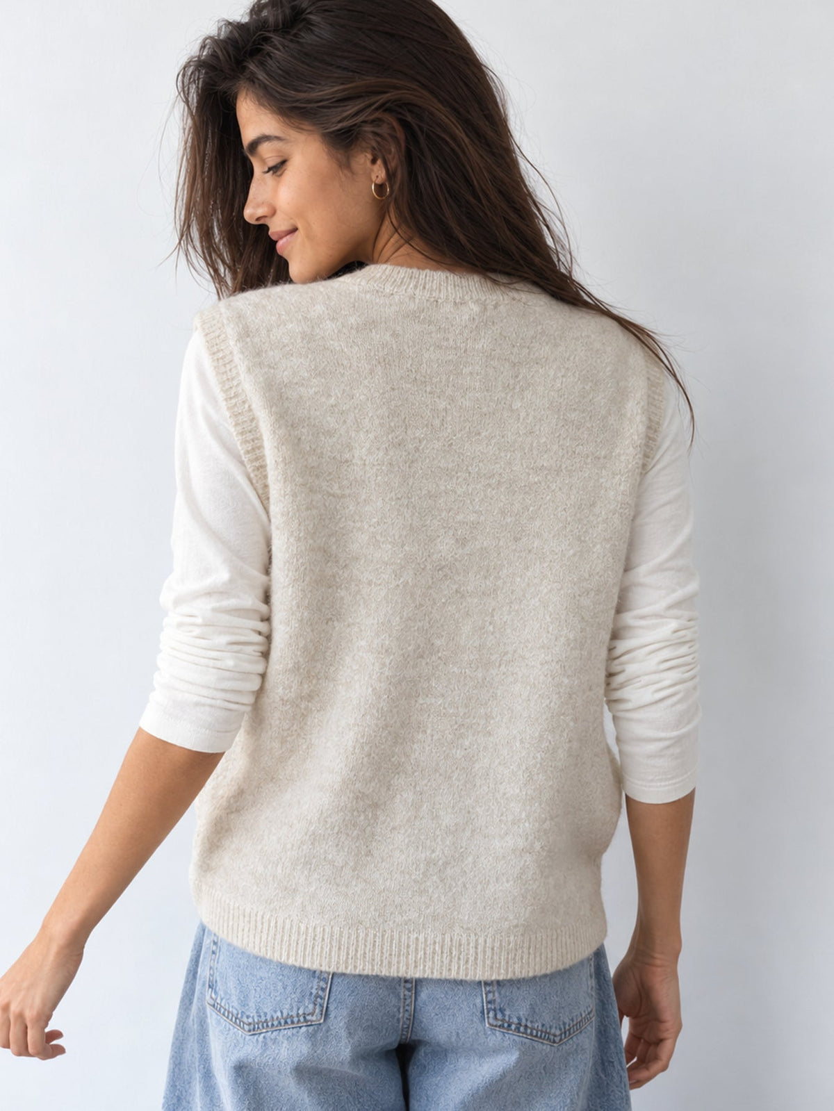 Gilet écru dos