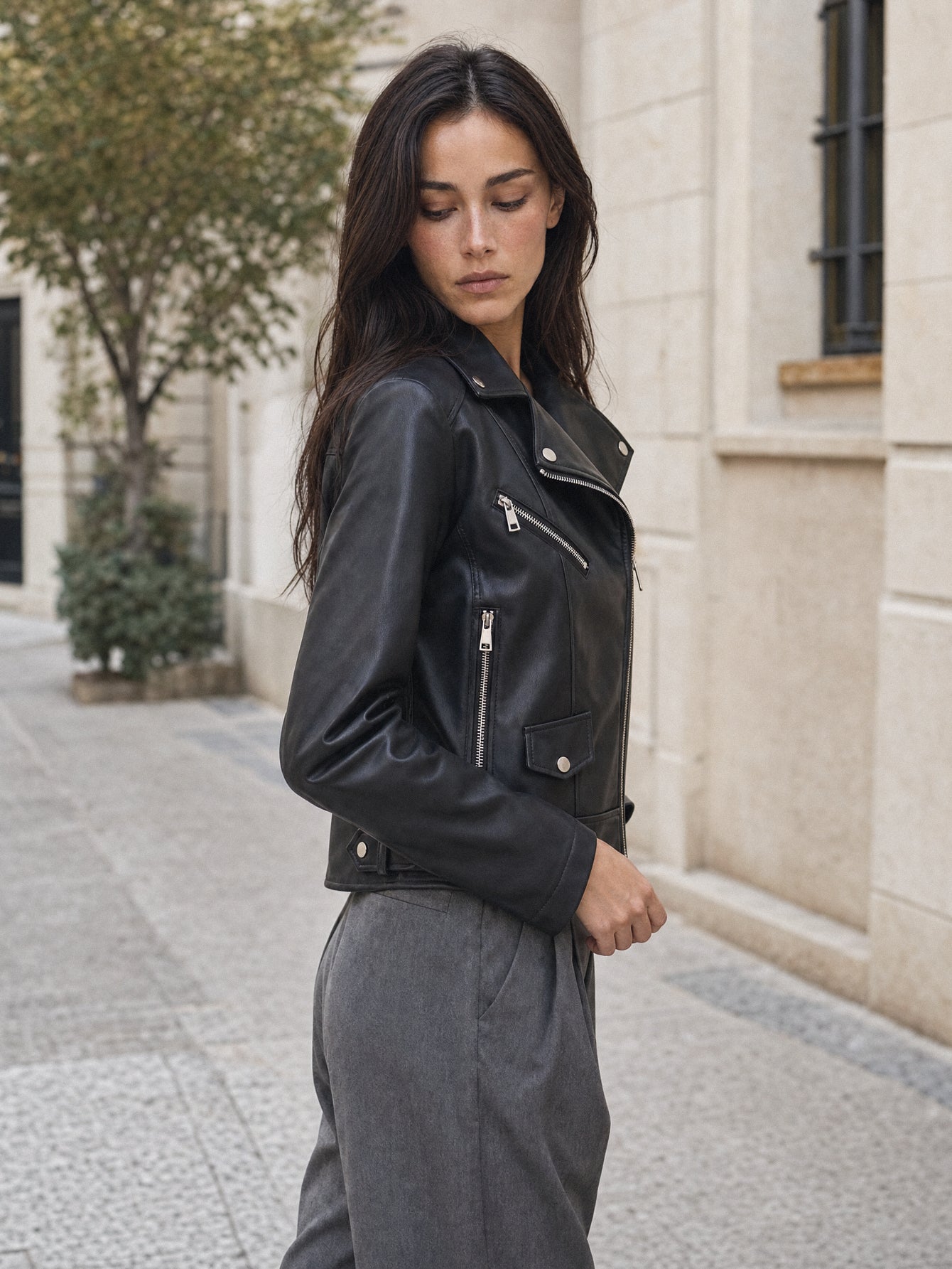 veste BIKER pour femme vue 02